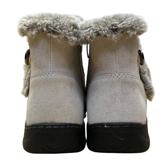 Khombu Women’s Gray Faux Fur-Lined Winter Iris Ankle Boots Size 9M - Picture 6 of 11